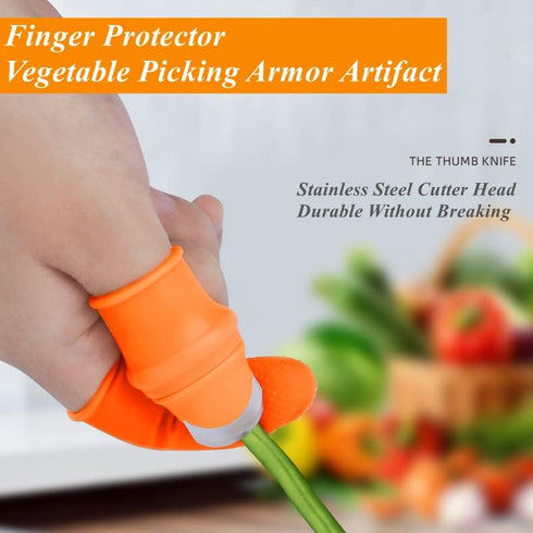 Mxzzand Practical Garden Thumb Cutter Orange Thumb Picker Finger Cutter for Garden(#1)...
