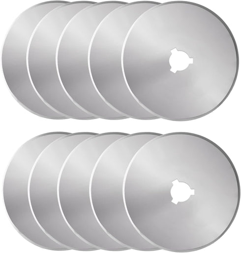 60mm Rotary Cutter Blades - 10 Pack Replacement Blades - Sharper Blades Have Better Cutting Effect, Great for Sewing, Quilting Supplies, Fabric an...