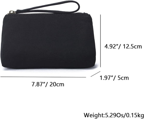 Canvas Wristlet Bag Purse with Card Slot and Phone Pocket - Lightweight and Stylish - Perfect Phone Pouch for Traveling...