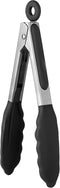 600ºF Heat Resistant Kitchen Tong: U-Taste 7 inch Silicone Cooking Tong with Firm Sealed Non Stick Rubber Tips & Silicon Coated 18/8 Stainless Ste...