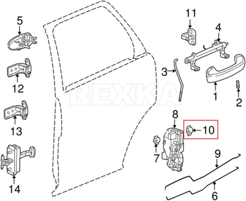 Rexka 20pcs Tailgate & Door Lock Rod Latch Clips 5/32 Rod Size for GM Trucks 16629990 16675980 Ford F150 F250 F350 Super Duty Buick Chevy Cadillac...