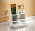 Utensil Holder for Kitchen Counter White Utensil Holder with 2 Compartments for Utensil Organizer and Cooking Tools Storage Utensil Crock has Tray...