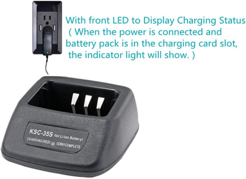 12V 1A AC Adapter Charger Replacement, Regulated Power Supply Cord for Kenwood KSC-35S TK3400 TK2400 TK2402 TK2300...