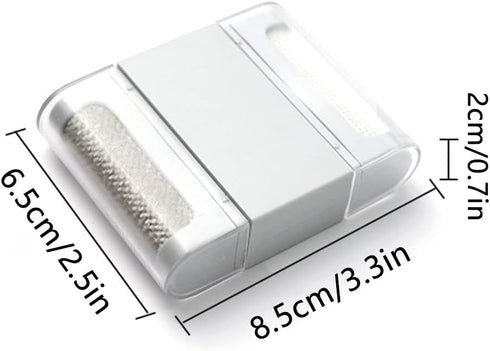 1 Pack Two Head Manual Mini Lint Remover, Portable Hair Ball Trimmer Battery-Free Lint Shaver Sweater Overcoat Laundry Cleaning Tool - White...