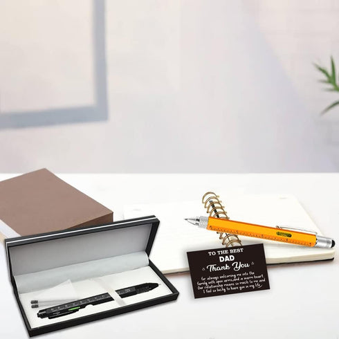 2Pcs Multitool Pen Set, Father's Day Gifts for Dad Men Him, Cool Gadgets Pen Gifts with Stylus, Ruler, Level, Ballpoint Pen, Screen Touch, Father'...
