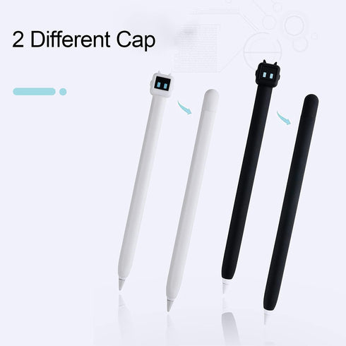 Antetek Cute Robot Design for Apple Pencil 2nd Generation case,Soft Silicone Protective Cover Accessories,Shockproof and Anti-Fall iPencil Case Sl...