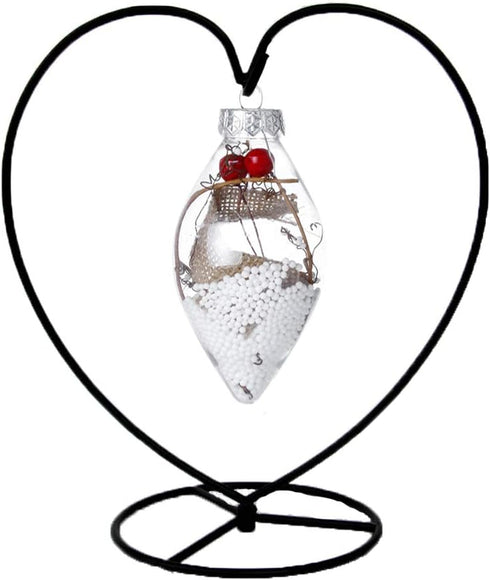 WAJJ Ornament Display Stand Iron Pothook Stand for Hanging Glass Terrarium Creative Decoration for Home Garden Wedding Party Festival (Big Heart-s...