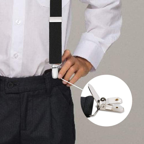 Buyless Fashion 1” Heavy Duty Metal Clips for Suspenders, Pacifiers, Bib Clips, Toy Holder Or Mitten Clips – 12 Clips...