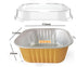 25 pcs Mini Square Baking Cups, 10 oz Aluminum Foil Mini Cake Pans with Lids, Aluminum Foil Cupcake Flan, Muffin Liners, Custard Cake Cups, Cateri...