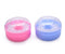 Pack of 2 Baby Body Cosmetic Powder Puff Sponge Box Case Container (Blue/Pink)...
