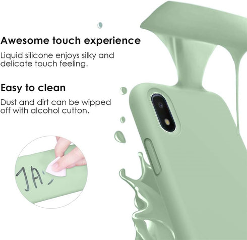 Silicone Case for Samsung Galaxy A10e - Gel Rubber Full Body Protection, Shockproof, Slim Fit, Drop Protection (Green)...