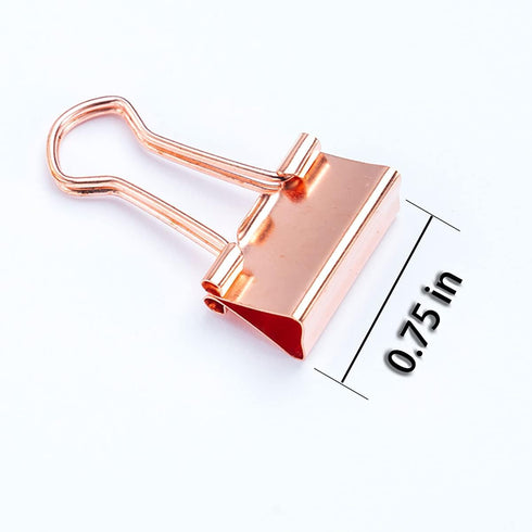 Binder Clips Small Binder Clips 40Pack, 0.75 in Small Paper Clips Medium Binder Clips Paper Clips Bulldog Clips Mini Clips Rose Gold Binder Clips ...