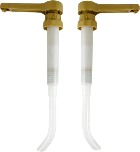 Sauce Pump Dispenser for Torani Davinci Hollander 64oz, Ghirardelli 87.3 to 90.4 Fluid Ounce Sauce Bottles, 2pack Coffee Syrup Sauce Pumps with 0....