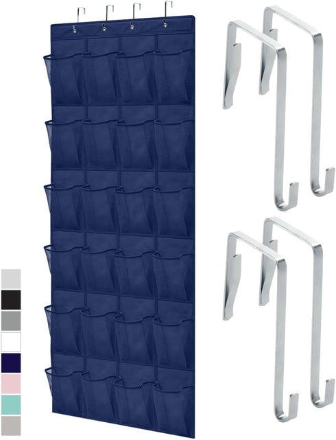 Gorilla Grip Slip Resistant Breathable Space Saving Mesh Large 24 Pocket Shoe Organizer, Up to 40 Pounds, Over the Door, Sturdy Closet Storage Rac...