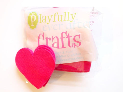 Playfully Ever After 3 Inch 28pc Felt Hearts (Pink)...