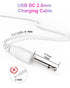 Bicmice USB DC Charging Cable 2.5mm DC Charger Cord 2.7Ft Replacement for Massager-2 Pack(White)......