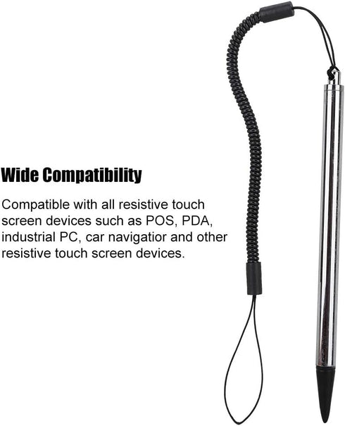 Resistive Stylus Pen, High Sensitivity Precision, Universal Stylus Pen for Touch Screen, Touch Painting Pen with Spring Rope(Silver)...