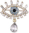 ROFARSO Lucky Charm Evil Eye with Tears Aojo Brooch Pin for Women Fully-Jewelled with Rhinestone Crystal for Wedding Party Prom Gift Accessories f...