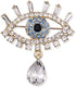 ROFARSO Lucky Charm Evil Eye with Tears Aojo Brooch Pin for Women Fully-Jewelled with Rhinestone Crystal for Wedding Party Prom Gift Accessories f...
