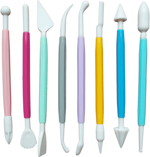 Marshmallow Fondant Cake Decorating Hand Tool 12 Pcs 5 Sets Sugarcraft Gumpaste Icing Smoother Rolling Pin Trimmer Cutter Embosser Flower Scissor ...