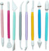 Marshmallow Fondant Cake Decorating Hand Tool 12 Pcs 5 Sets Sugarcraft Gumpaste Icing Smoother Rolling Pin Trimmer Cutter Embosser Flower Scissor ...