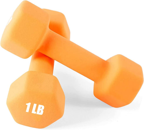 Portzon Weights Dumbbells 10 Colors Options Compatible with Set of 2 Neoprene Dumbbells Set,1-15 LB, Anti-Slip, Anti-roll, Hex Shape...