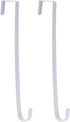Sattiyrch 15" Wreath Hanger for Front Door,Sturdy Steel Wreath Door Hanger,Over The Door Hanger Hook (White,2)...