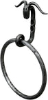 Towel Ring Holder Hand Forged Animal Head Towel Holder Wrought Iron Handmade Wall Mounted Kitchen Towel Holder Modern Farmhouse Kitchen Towel Ring...
