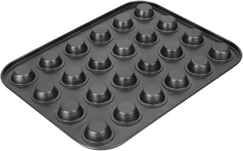 Muffin Pans, 24 Cups Nonstick Steel Cupcake Pan Muffin Baking Pan Bakeware Muffin Tin Black Cupcake Tray Mini Muffin Tins for Baking...