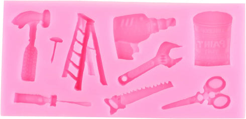 Hand Tools Fondant Molds Construction Tools Silicone Molds For Cake Decorating Cupcake Topper Candy Polymer Clay Gum Paste Set Of 4...