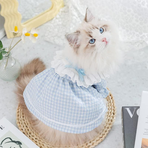 Fashion Pet Dog Clothes, Cute Dresses for Small Dogs Cats Summer Puppy Skirt Pup Yorkie Clothing Sundress Costume Cat Clothing Female Pet Skirt Ou...