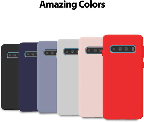 GOOSPERY Liquid Silicone Case for Samsung Galaxy S10 (2019) 6.1 inch Jelly Rubber Bumper Case with Soft Microfiber Lining - Pink Sand...
