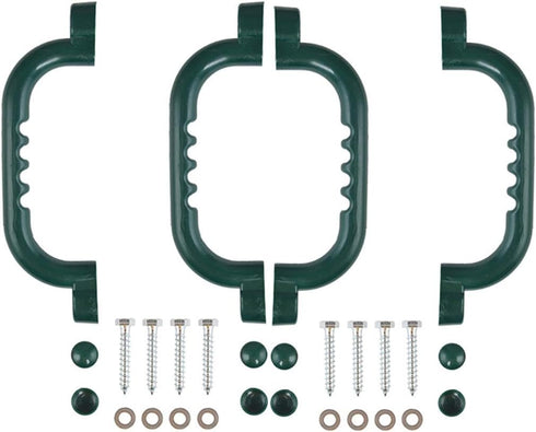 Playground Safety Handles Set, Set of 4 Swing Set Kids Safety Hand Grips for Playset Play House, Grab Handle Bars for Kids Outdoor Jungle Gym, Cli...