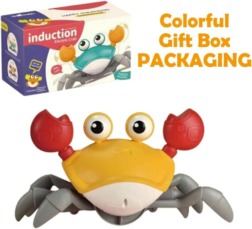 Crawling Crab Baby Toy for Kids Toddler Tummy Time Early Learning Walking Music 3-6 6-12 36 Months 3 4 5 6 7 8 9 10 11 12 Years Old Boy Girl First...