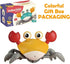 Crawling Crab Baby Toy for Kids Toddler Tummy Time Early Learning Walking Music 3-6 6-12 36 Months 3 4 5 6 7 8 9 10 11 12 Years Old Boy Girl First...