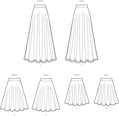 New Look Misses' Circle Skirt Sewing Pattern Packet, Design Code S9441, Sizes 8-10-12-14-16-18-20, Multicolor...