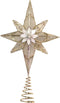 Kurt Adler 8-Point Star Treetop, 12-Inch, Gold Capiz...