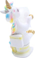 Unicorn Sitting on a Toilet Tape Dispenser, Unique Desk Accessory, Funny Office Supplies, 5.25 Inches...