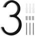 SEISSO 844713 5-Inch House Numbers for Outside, Modern Floating Metal Door Numbers Address Sign Decor for 911 Visibility Signage with Nail Kits, B...