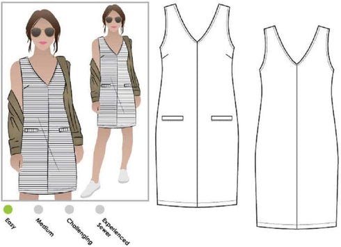 Style Arc Sewing Pattern - Sia Knit Dress (Sizes 04-16)...