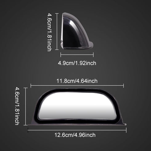 Car Auxiliary Blind Spot Mirror for B Pillar, Car Side View Mirror Adjustable for Rear Seat, Car Blind Spot Rearview Mirror Help Passengers Get Of...