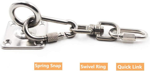 M5 Swivel Ceiling Mount Hook Heavy Duty 304 Stainless Steel for Yoga Swing Boat Rigging Marine Deck Hardware(4PCS)...