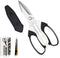 Utility Scissors Heavy Duty, Heavy duty Shears Stainless Steel Blades with Protective Case, Multipurpose Scissors for Cutting Cardboard, Fabric, C...