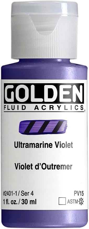 Golden Fluid Acrylics - Ultramarine Violet - 1 oz Bottle...