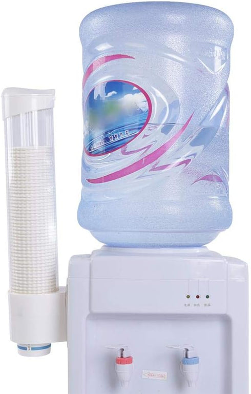 60-80 Cups Paper Plastic Cup Dispenser One Touch Button Cup Holder ((White))...