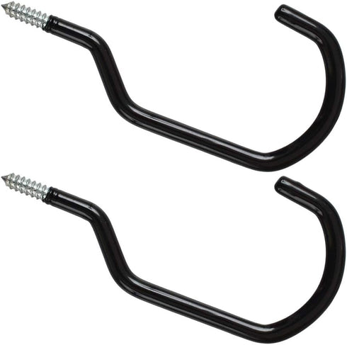 8 Inches Extra Large Mountain Bike Storage Hook Set, Heavy Duty Garage hook Set Pack of 2...