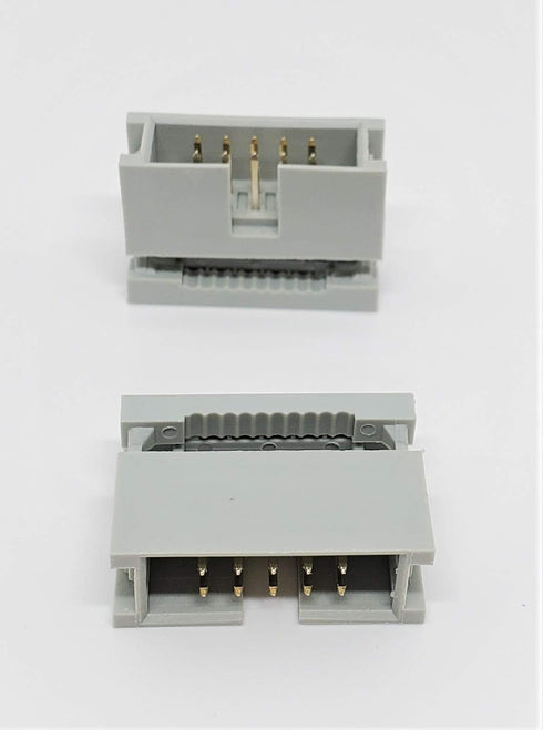 Pc Accessories - Connectors Pro 10-Pack 2X5 10P Dual Rows 2.54mm 0.1" Pitch Shrouded IDC Male Header, 10 Pins Connectors...