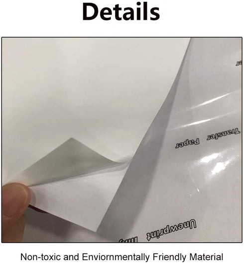 Printable Heat Transfer Vinyl Paper Inkjet Printer Iron on HTV for Dark Fabrics or T-shirts, A4 Size Pack of 10...