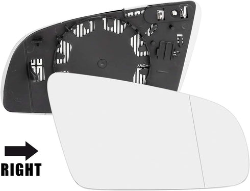 X AUTOHAUX Passenger Right Side Rearview Mirror Glass Heated with Backing Plate for Audi S4 2004-2008...
