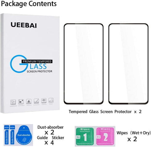 UEEBAI 2 Packs Screen Protector for Samsung Galaxy S20 FE 5G, Tempered Glass HD Clear Sensor Protection Case Friendly Easy Installation Bubble Fre...